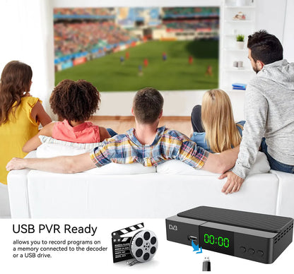 New H.265 TDT DVB-T2 C Digital Terrestrial TV Receiver HD DVB-T2 FTA Set Top Box EPG USB PVR TV Tuner for HD/Old TV