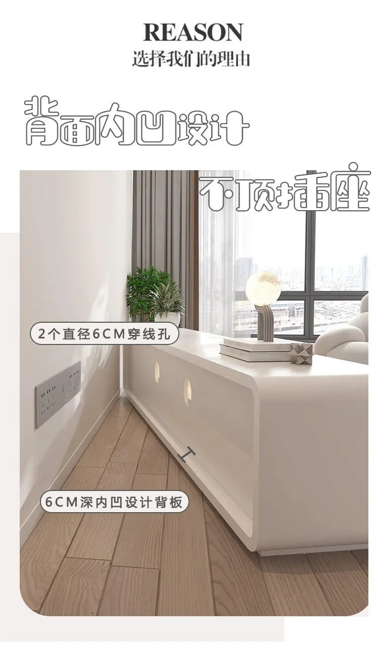 Simple Small Tv Stand Light Color High Gloss Entertainment Tv Stand Floor Movable Mobili Soggiorno Moderni Home Furniture