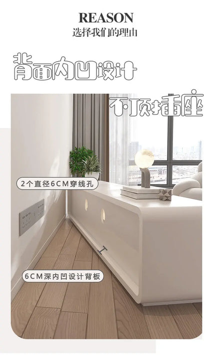 Simple Small Tv Stand Light Color High Gloss Entertainment Tv Stand Floor Movable Mobili Soggiorno Moderni Home Furniture