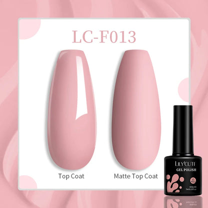 LILYCUTE 7ml White Color Gel Nail Polish Semi Permanent UV Gel Polish Gorgeous Full Coverage Soak Off UV LED Nail Gel Varnishes