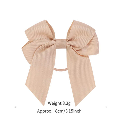 3.15inches Solid Color Hair Ribbon Hair Band for Girls Toddler Cheer Up Bows Head Rope Kids Headwear Ponytail Hair Accessories