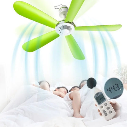 Silent 5 Leaves Ceiling Canopy fan with 1.8m switch Hanging Fan for Camping Bed Dormitory Tent 220V