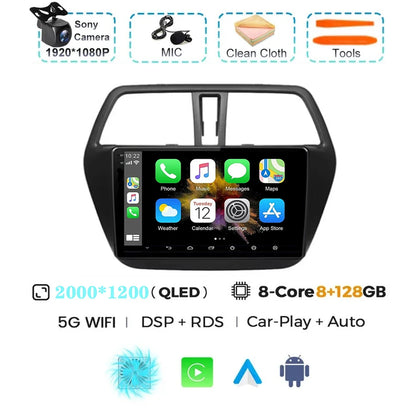 For Suzuki SX4 S-Cross 2014 2015 2016 2017 Android 15 Car Radio Multimedia Player Stereo GPS WIFI+4G wireless Carplay Auto video