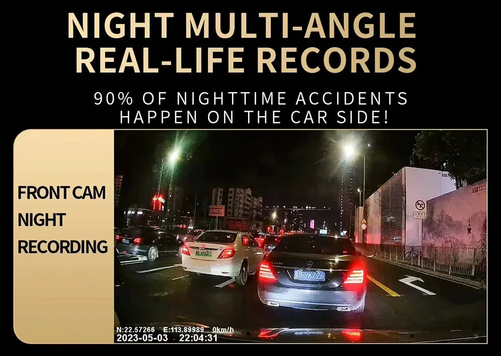 4Lens Car DVR 360 Degrees Video Recorder 1080P Dash Cam 3/4Channel Front Right left optional Rear View camera Car accessory