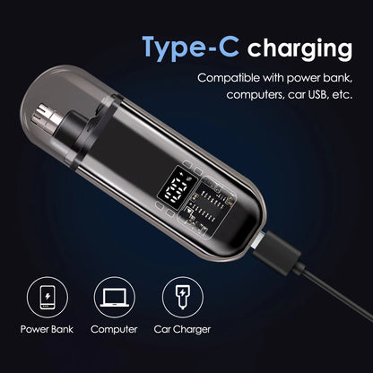 Electric Nose Hair Clipper Rechargeable Automatic Shaving Nose Trimmer Unisex Professional Washable Painless Nose Hair Trimmer