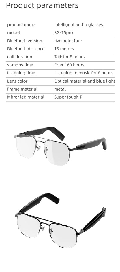 New Styles Fashion SG-15 Pro Smart Glasses Anti Blue Light Audio Glasses Portable Music Stereo For Sports Riding Sunglasses