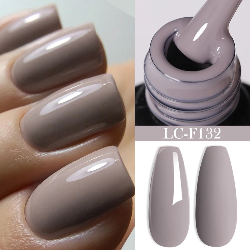 LILYCUTE 7ml White Color Gel Nail Polish Semi Permanent UV Gel Polish Gorgeous Full Coverage Soak Off UV LED Nail Gel Varnishes