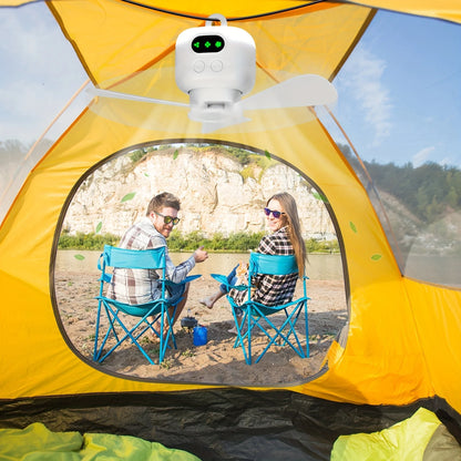 Portable Ceiling Fans 8000mAh Outdoor Camping Fan Tent Ventilator Cooler Rechargeable Electric Fan Remote Control LED Lighting