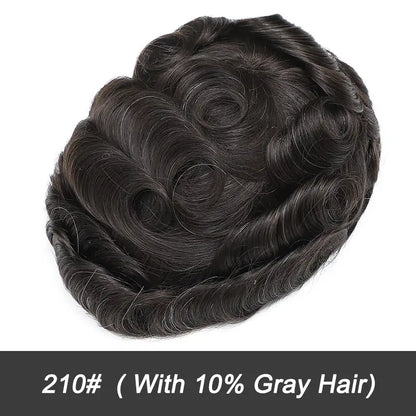 Australia Toupee Men Lace and PU Base Breathable Men's Wig For Men Capillary Prosthesis Replacement Natural Hairline System