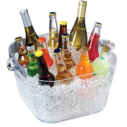 Non-LED Boat Style Ice Bucket for Beer KTV Yuanbao Cocktail Cooler Bar Mixed Drink Basin Iced Wine Tub Container