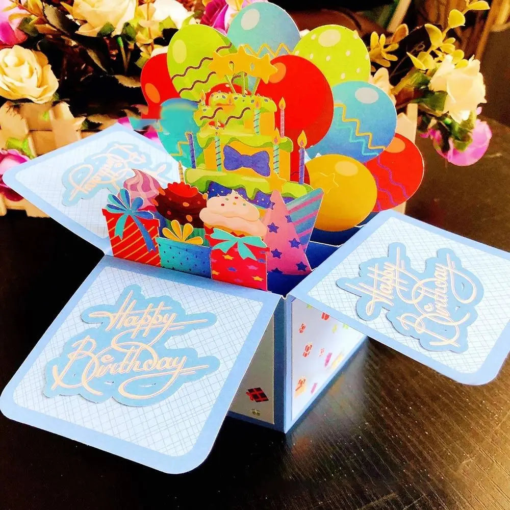 New 3D Pop Up Bouquet Flowers Happy Mother's Day Card 3D Greeting Cards Birthday Postcard Thank You Girlfriend Teacher Gifts