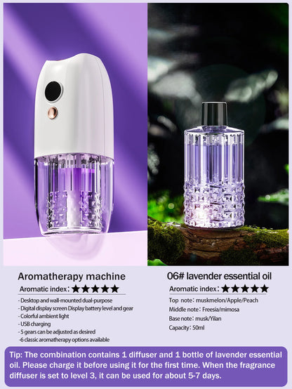 Multifunctional rechargeable portable essential oil diffuser Multiple aroma aromatherapy essential oils can be used in home cars