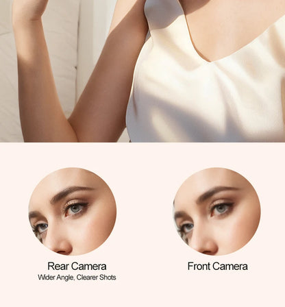 Magnetic Phone Monitor - Real-Time Selfie/Rear Cam - 4K Streaming Assistant - Wide Angle - Fits Most Phones