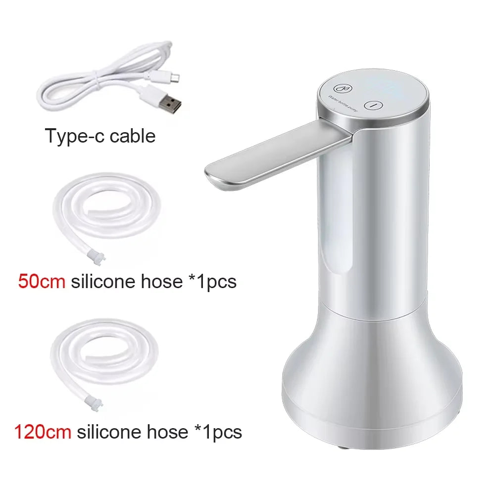 Electric Water Gallon Bottle Pump Automatic Water Dispenser Pump 19 Liters Foldable Desktop Water Bottle Pump USB Rechargeable