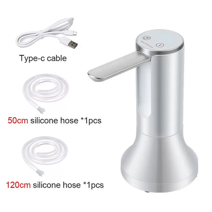 Electric Water Gallon Bottle Pump Automatic Water Dispenser Pump 19 Liters Foldable Desktop Water Bottle Pump USB Rechargeable
