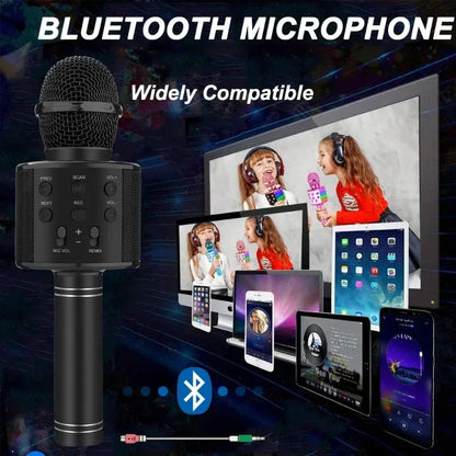 Karaoke Microphone, Portable Wireless Bluetooth Karaoke Mic for Adults&Kids Outdoor Party, Karaoke Machine for All Smartphone