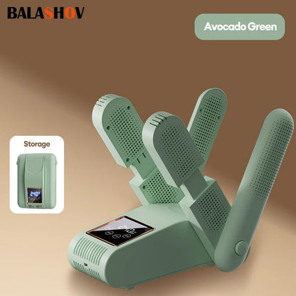 Shoe Dryer Portable Electric Shoe and Boot Dryer 180° Folding Design Smart Display for Shoes Gloves Hats Socks Ski Boots