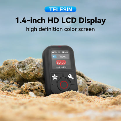 TELESIN Waterproof Bluetooth Remote Control For GoPro Hero 13 12 11 10 9 8 Max With Wrist Strap For Action Camera Accessories