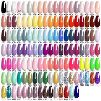 LILYCUTE 7ml White Color Gel Nail Polish Semi Permanent UV Gel Polish Gorgeous Full Coverage Soak Off UV LED Nail Gel Varnishes