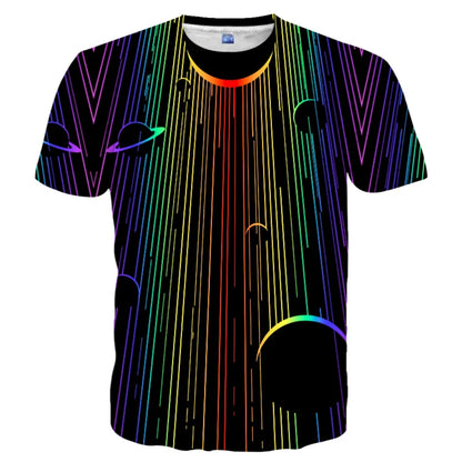 Fashion Flame Graphic T Shirts For Men New Summer Casual 3D Print Colorful Flame Hip Pop Men T-shirt Street Short Sleeve Kid Tee
