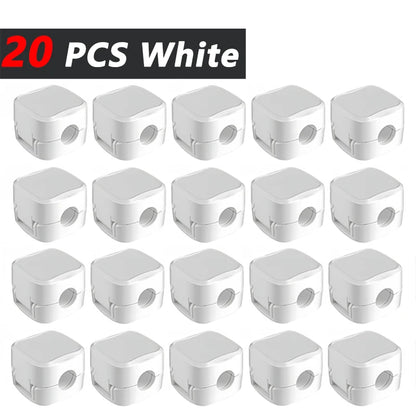 Non-magnetic Strong Cable Clips Adjustable Cord Holder | Adhesive Under Desk Mgmt Organizer for Home Office Car Wall Desktop