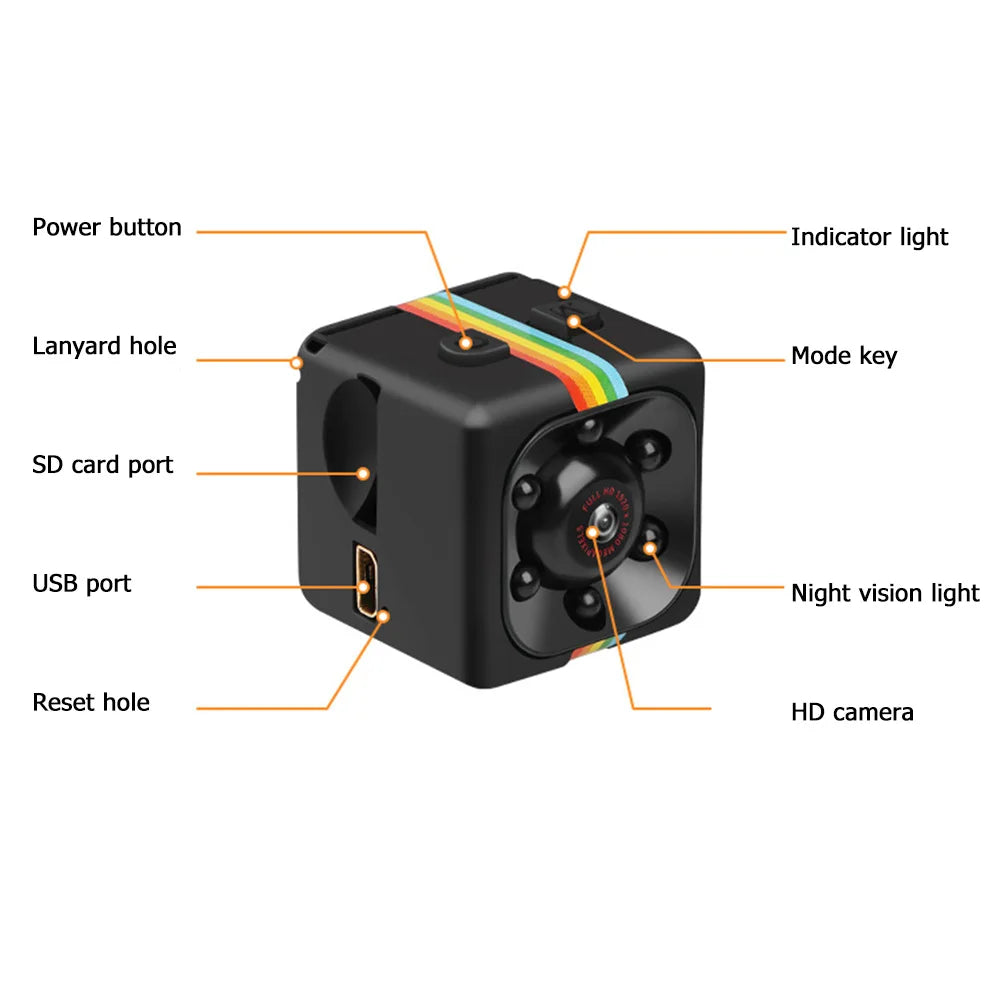 5-1PCS SQ11 Mini Camera Full HD 960P Camcorder Motion Sensor Night Vision Micro Camera DVR Sport DV for Windows 7/2000/XP/Vista