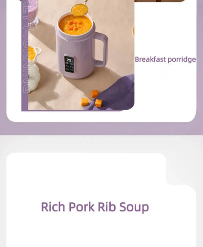 220V /110V Fully Automatic Mini Stew Pot Porridge Pot Household Electric Stew Pot Ceramic BB Soup Porridge Cooker EU/US Plug