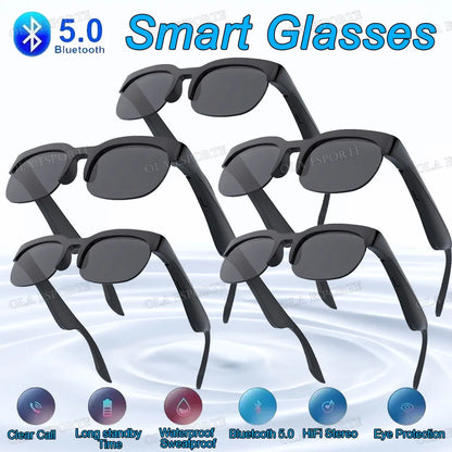 New Camera Control Smart Glasses 2025 Music Sunglasses Headphones Wireless Bluetooth Call Headset HIFI Audio glasses For Android