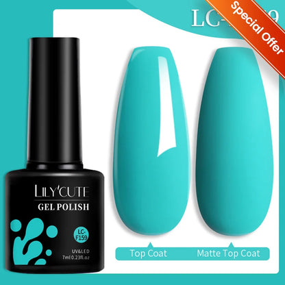LILYCUTE Ancora Red Autumn Winter Gel Nail Polish Semi Permanent Soak Off UV LED Gel Varnish Manicure Nail Supplies