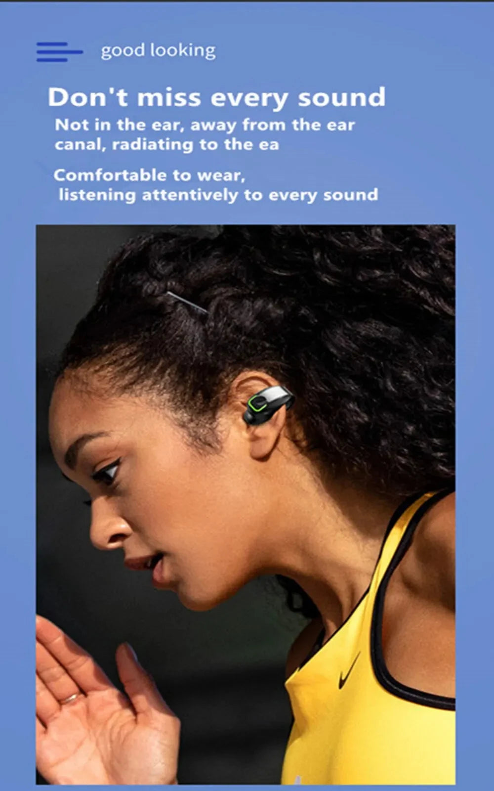 BT  Earphone Clip On Monaural Inear Motion Stereo Bone Conduction Gd28 Business Wireless Earphone Mini Monaural Tws