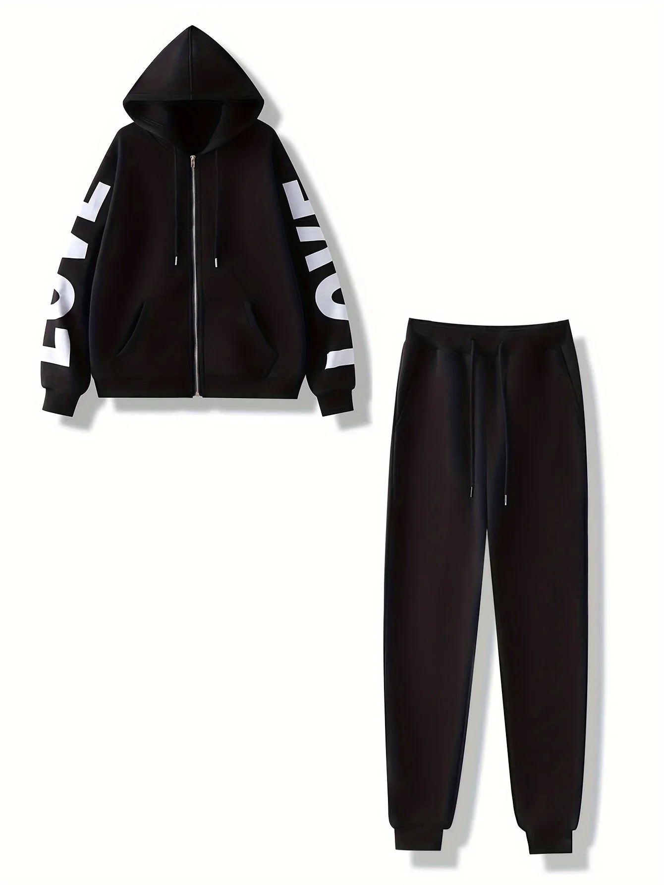 Women Clothes Sets 2025 New Casual GreyTracksuits Two Piece Set Women Sport Suit Hoodies Jogging Size Harajuku