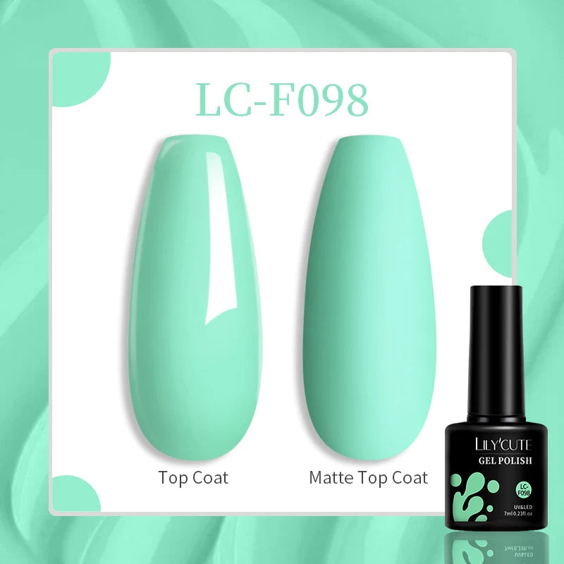 LILYCUTE 7ml White Color Gel Nail Polish Semi Permanent UV Gel Polish Gorgeous Full Coverage Soak Off UV LED Nail Gel Varnishes