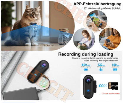 4K WiFi HD POV Magnetic Mini Action Camera Wireless Pocket Video Vlog Cam Helmet Motorcycle Bicycle Sports Holder Mount Recorder