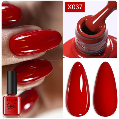 LILYCUTE 7ml Brown Red Purple Nail Gel Polish Coffee Color Series Semi Permanent UV Gel Soak off Nail Gel Varnishes For Nail Art