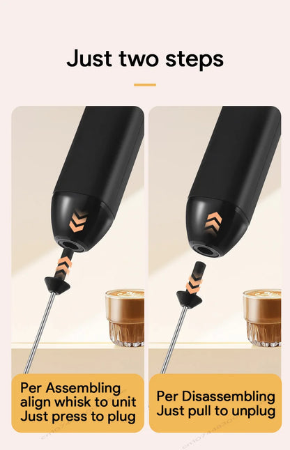 MINl Mik Frother USB Rechargeable 3 Speeds Foam Maker Coffee Whisk Mixer Electric Handle Blender Egg Beater Hot Cooking Tools