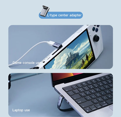 Hagibis 240W USB C to C Adapter 40Gbps 8K 60Hz 90 Degree Converter USB4 Adapter for Thunderbolt 4/3 MacBook iPhone 17 Pro Tablet
