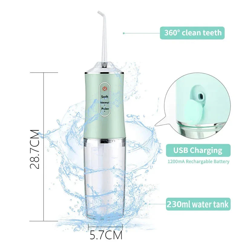 Pro Dental Oral Irrigator Flosser Removal Cleaning Wireless Brush Ipx7 Store Water Floss Irigator Waterpick For Tooth Mouth