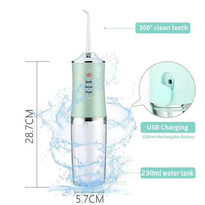 Pro Dental Oral Irrigator Flosser Removal Cleaning Wireless Brush Ipx7 Store Water Floss Irigator Waterpick For Tooth Mouth