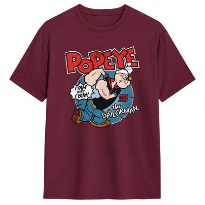 Popeyed The Sailorman I Yam What I Yam T Shirt Summer  Streetwear T-Shirts Cotton Trending Tshirt For Men's Casual Tees