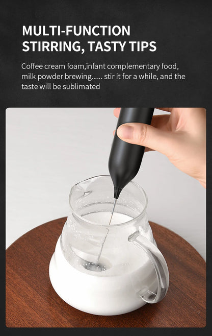 Wireless Electric Milk Frother Whisk Egg Beater USB Rechargeable Handheld Coffee Blender Milk Shaker Mixer Foamer Food Blender