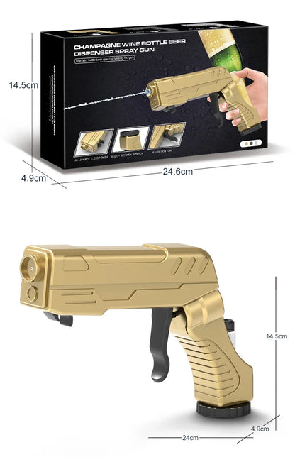 Champagne wine bottle beer dispenser spray gun beer ejecting feeding flirt gun