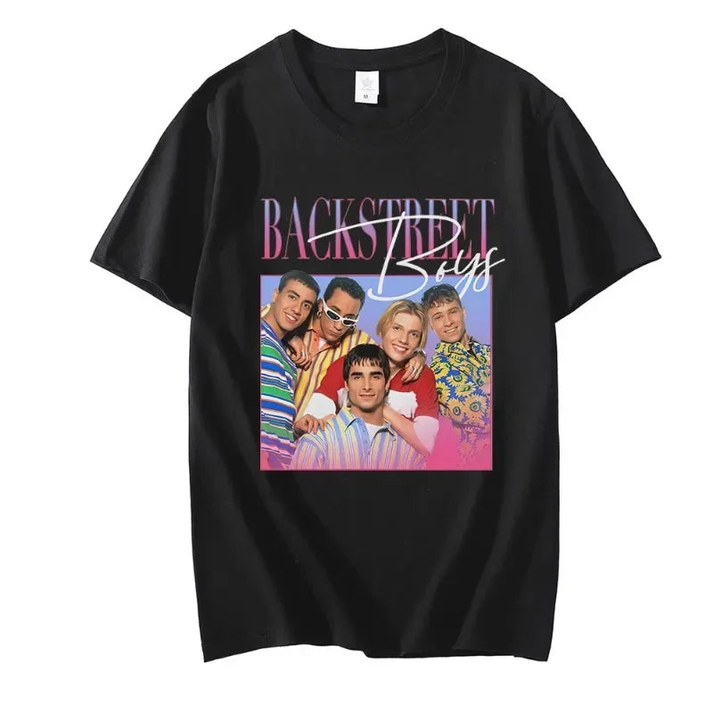 Funny Backstreet Boys T-shirt for women90s retro T-shirt for boysnostalgic hip-hop street style
