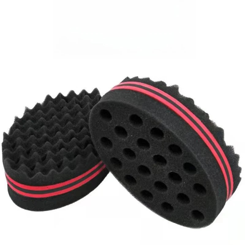 5pcs Oval Double-Side Magic Twist Hair Brush Sponge,Sponge Brush for Natural,afro Coil Wave Dread Sponge Brushes