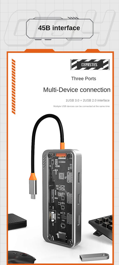 USB Type-C Hub with HDMI - Essential PC Accessories Docking Station Compatible with MacBook Pro Air  Mini and Laptops usb 3.0