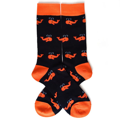 58 Style Cartoon Men Socks Fish bird parrot shark Theme Cotton Novelty Funny Hip Hop Trend Street Long Socks