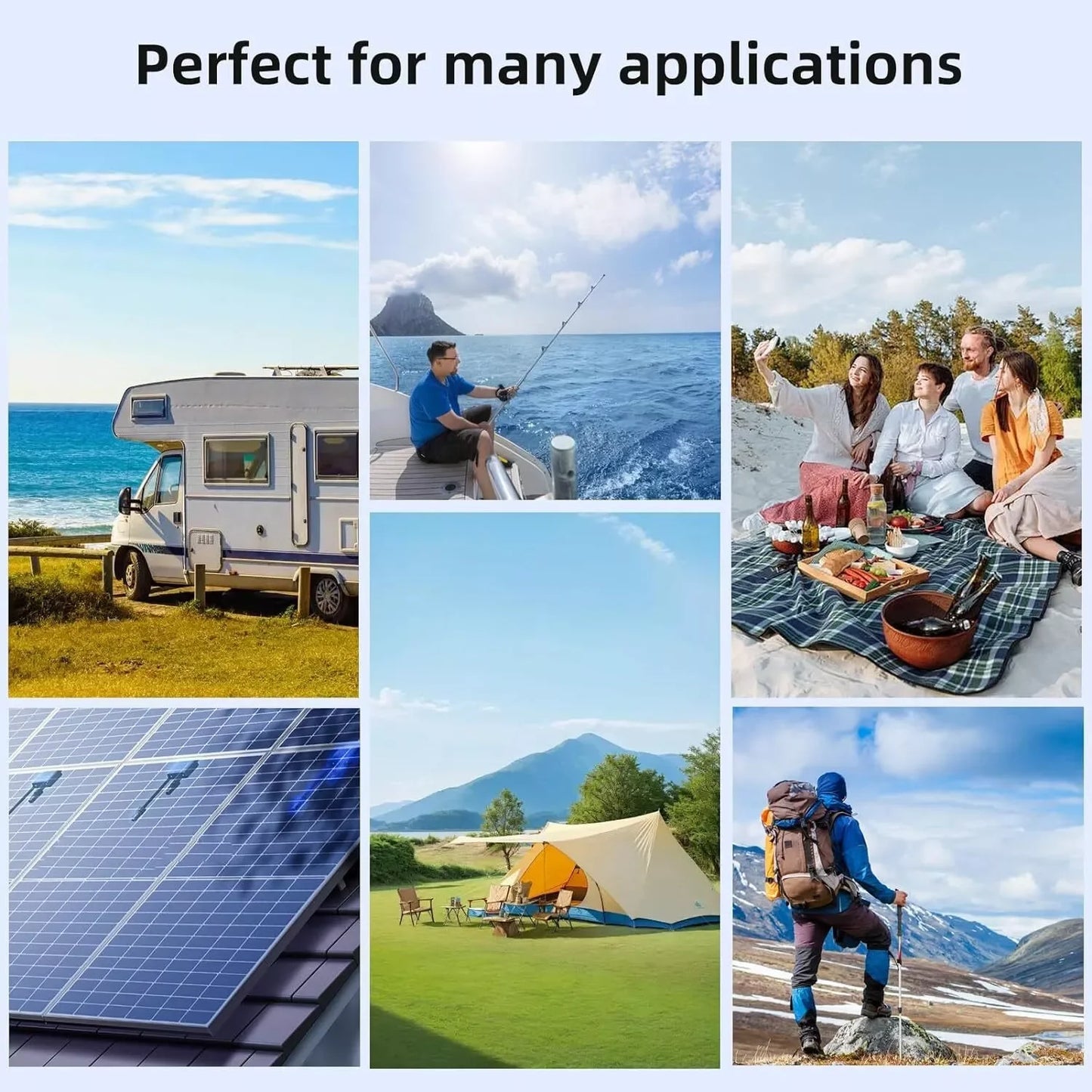 DTOUBOSS Original Lithium Rechargeable LiFePO4 For Solar System RV Outdoor Travel Home BMS 12V 100Ah U.S. Warehouse NO TAX