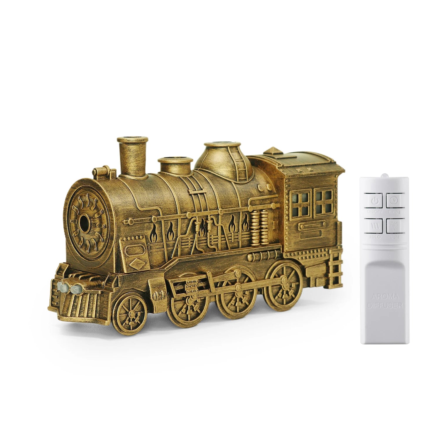Retro Mini Train Shape Aromatherapy Essential Oil Diffuser Ultrasonic Cool Mist Air Humidifier with Lamp Aroma Difusor Atomizer