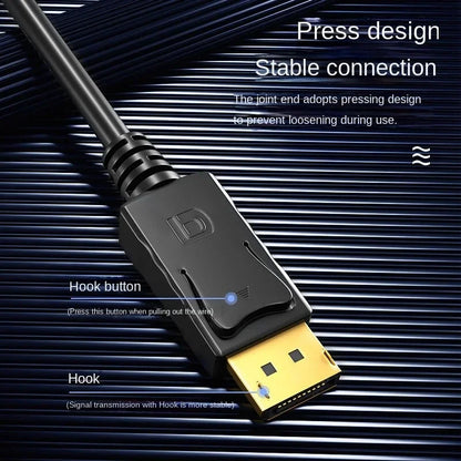 Dp To HDMI-compatible Cable 1.8m 1080 HD Adapter Cable Computer Monitor Cable Converts Large Dp To Hdmi For PC Laptop Projector