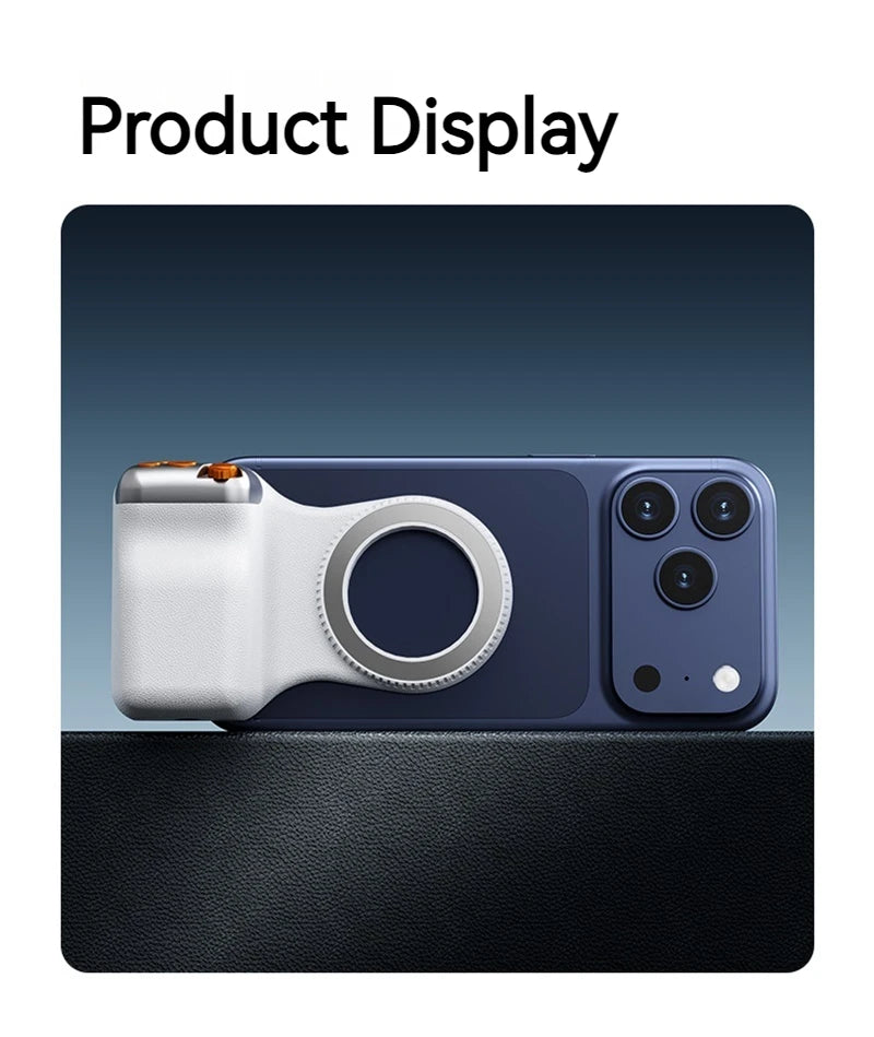 Magnetic Phone Camera Shoot Hand Grip Zoomable Smart Phone Holder Shooting Aid Remote Control Handle For Iphone Android Phone