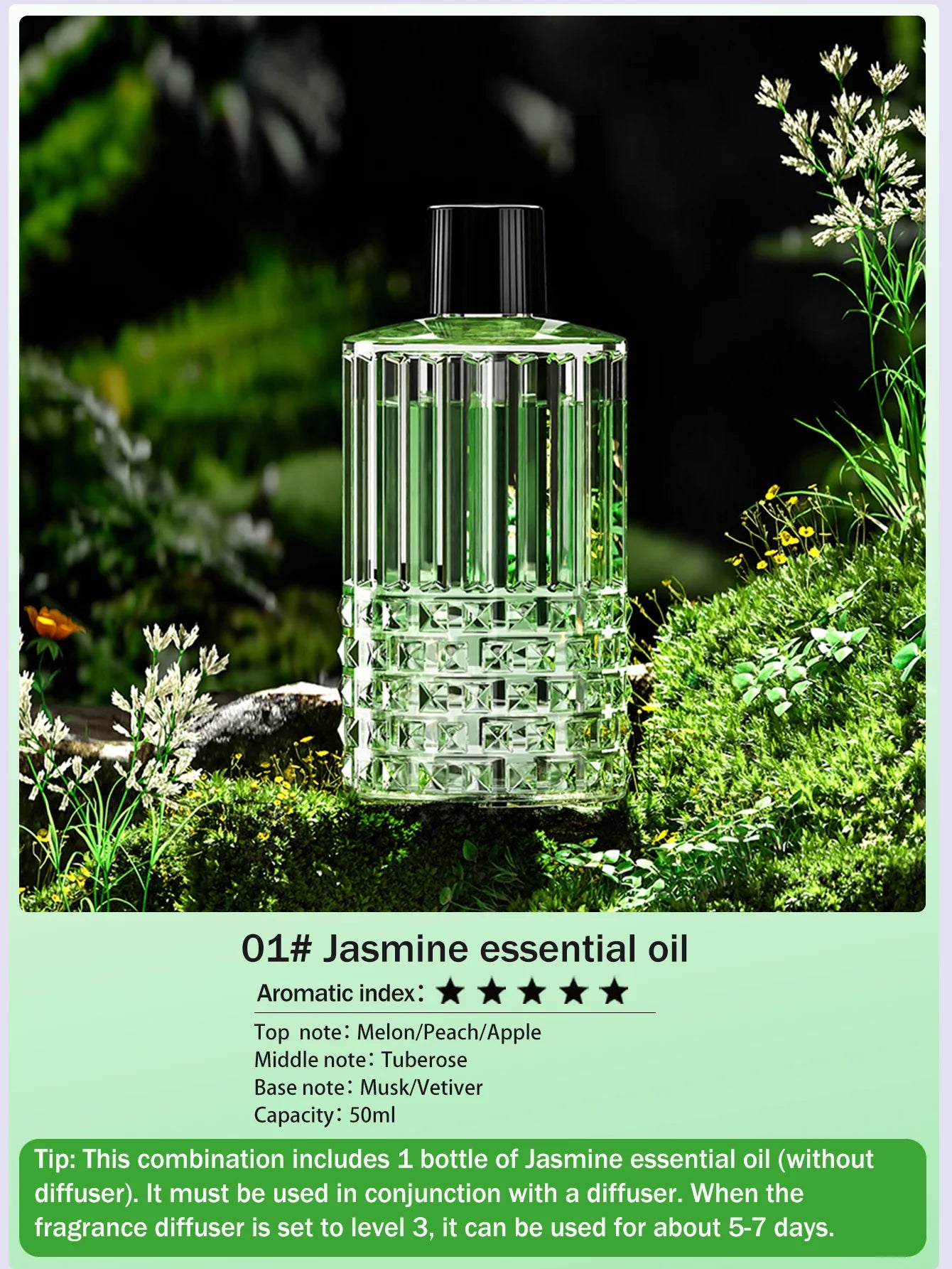 Multifunctional rechargeable portable essential oil diffuser Multiple aroma aromatherapy essential oils can be used in home cars